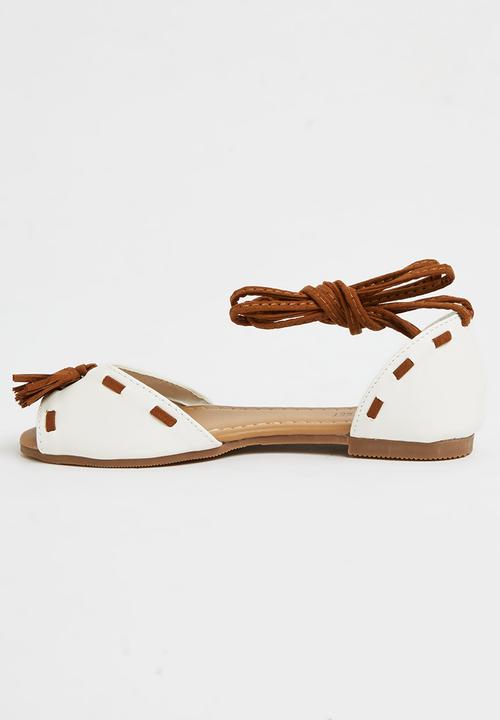 Awol - Tassel  Sandal White