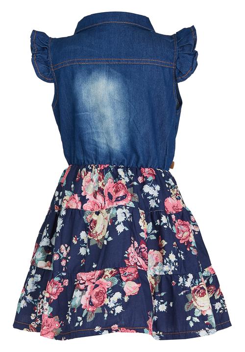 Pop Candy - Girls Printed Dress Blue