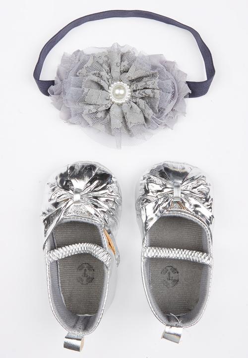 Tyttöni - Headband and Pump set Silver