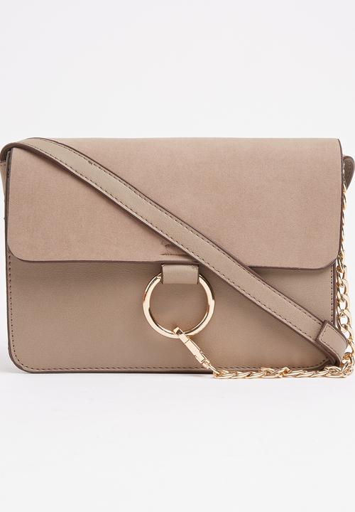 pale grey suede clutch bag