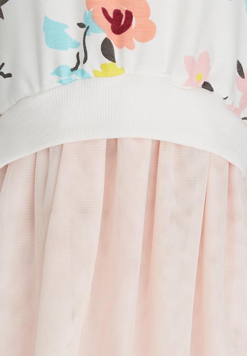 Pop Candy - Combo Sweater Dress Off White