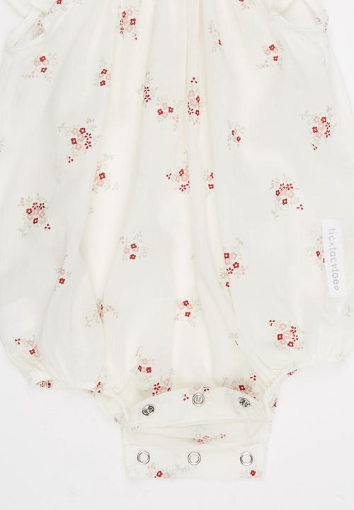 Tic Tac Toe - Summer Posies Bubble Romper Multi-colour