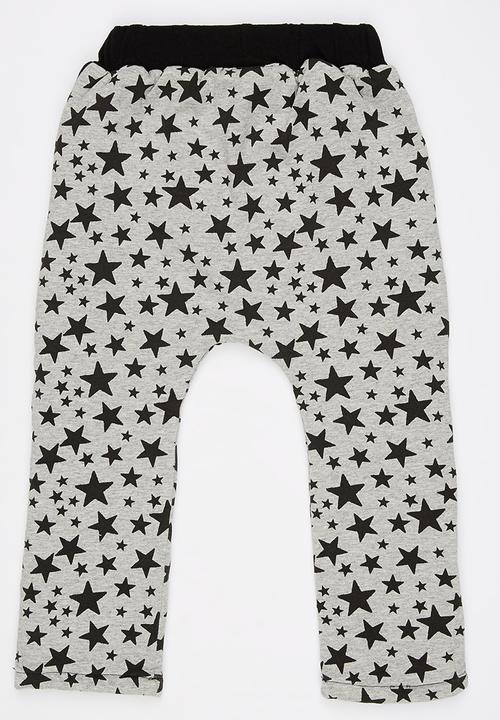 Pop Candy - Star Jogger Black and Grey