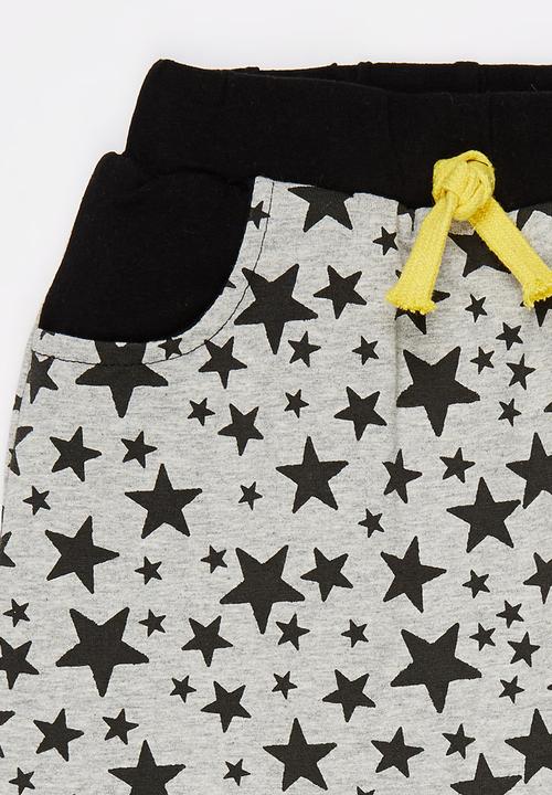 Pop Candy - Star Jogger Black and Grey