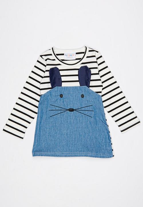 Pop Candy - Combo Dress Blue