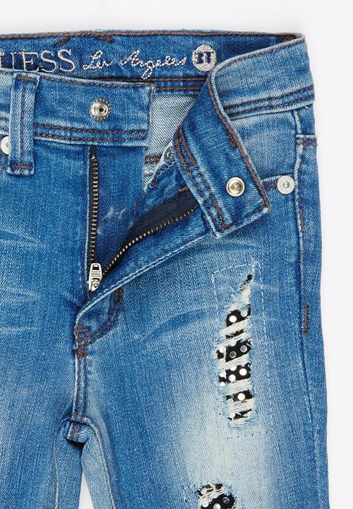 GUESS - Skinny Mid Wiabrasion Mid Blue