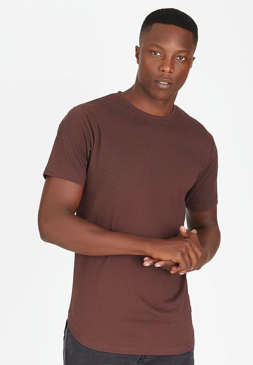 Only & Sons - Trey Longy O-neck Tee Dark Red