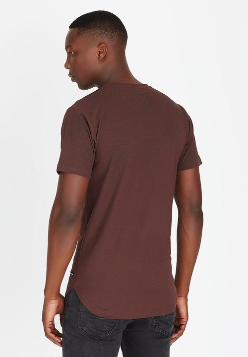 Only & Sons - Trey Longy O-neck Tee Dark Red