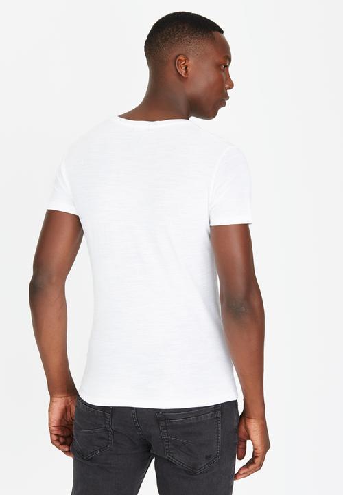 STYLE REPUBLIC - Short Sleeve V-Neck T-Shirt White