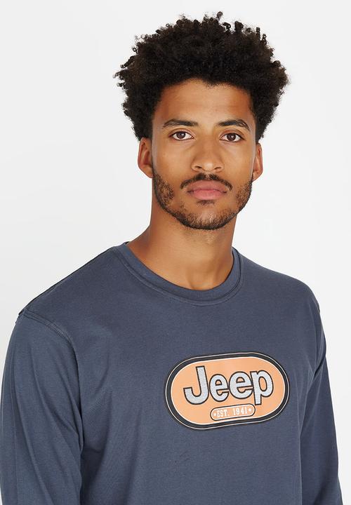JEEP - Long Sleeve Print Tee Dark Grey