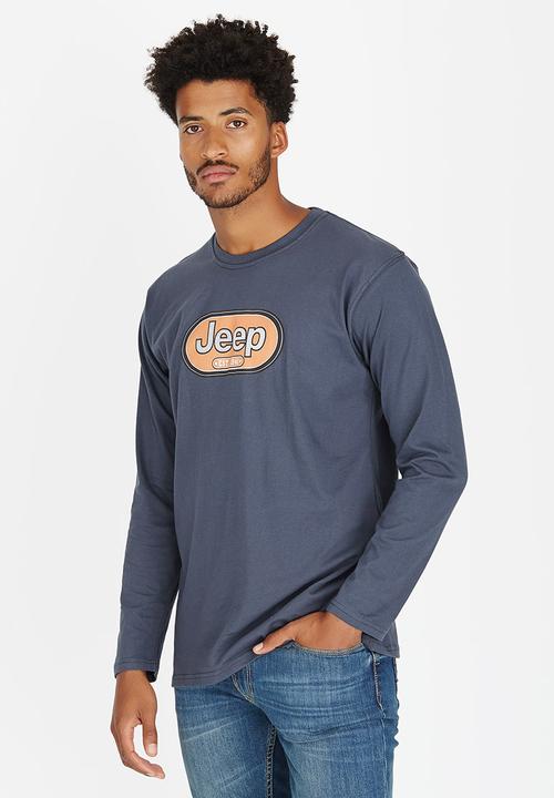 JEEP - Long Sleeve Print Tee Dark Grey