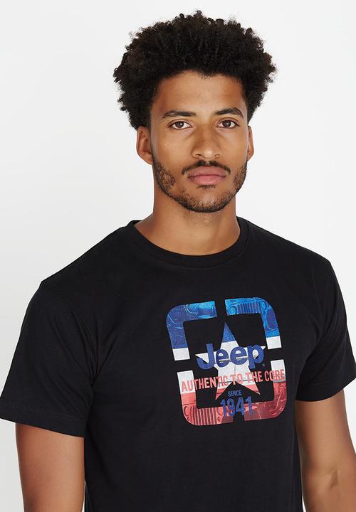 JEEP - Short Sleeve Print Tee Black