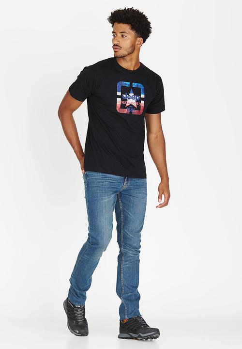 JEEP - Short Sleeve Print Tee Black