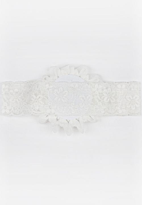 Pop Candy - Flower and Lace Headband White