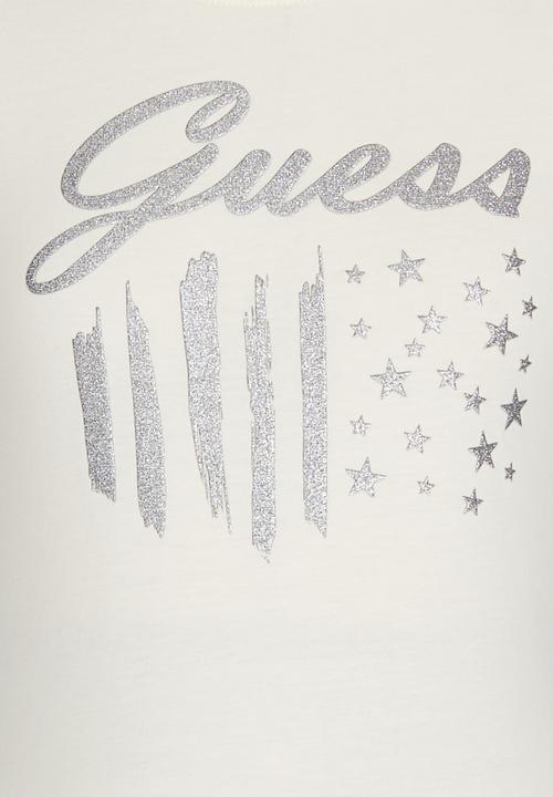 GUESS - Abstract Flag Tee Cream
