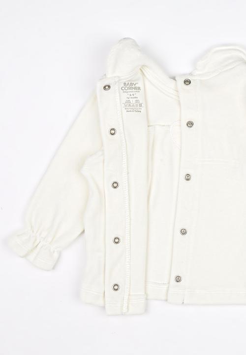 Baby Corner - Velvet 2 piece Set  White
