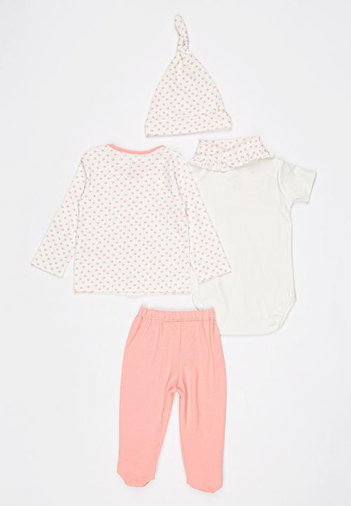 Baby Corner - Love 5 piece Cardigan Set  White
