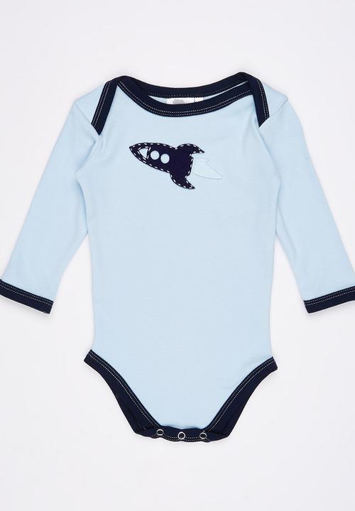 Home Grown Africa - Rocket Babygrow Blue
