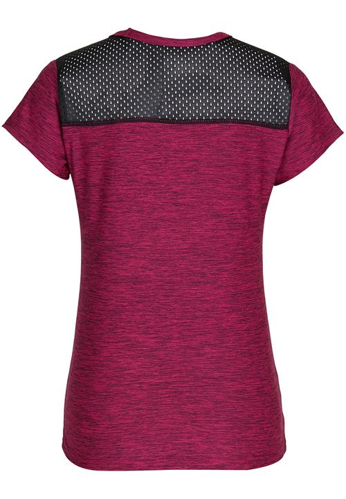 Lithe - Poly Spandex V-neck Top Dark Pink