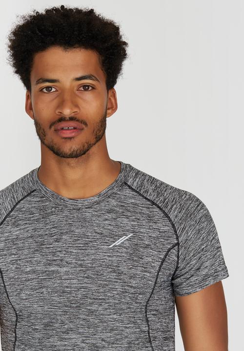 Lithe - Spandex Short Sleeve Tee Dark Grey