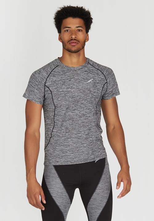 Lithe - Spandex Short Sleeve Tee Dark Grey