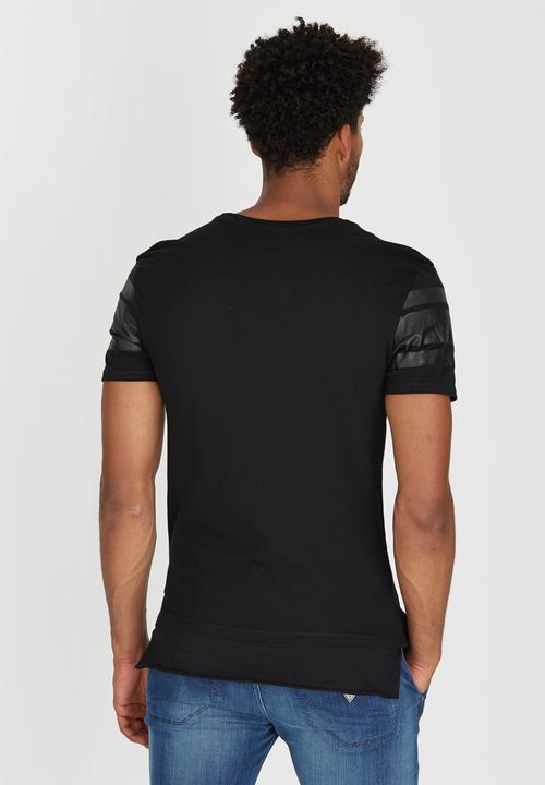 GUESS - Short Sleeve Stripe T-shirt Black