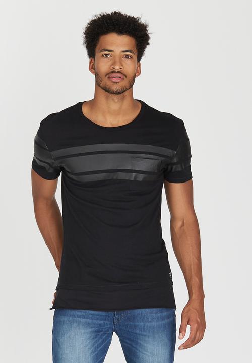 GUESS - Short Sleeve Stripe T-shirt Black