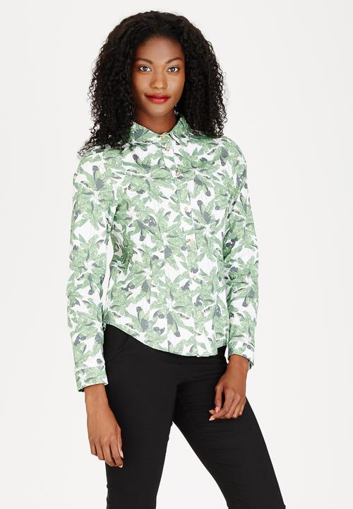 COLLEEN EITZEN - Banana Leaf Shirt Mid Green