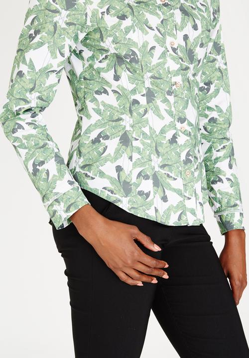 COLLEEN EITZEN - Banana Leaf Shirt Mid Green