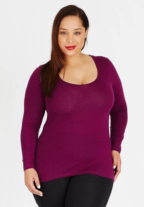 STYLE REPUBLIC PLUS - Ballerina Fitted T Dark Purple
