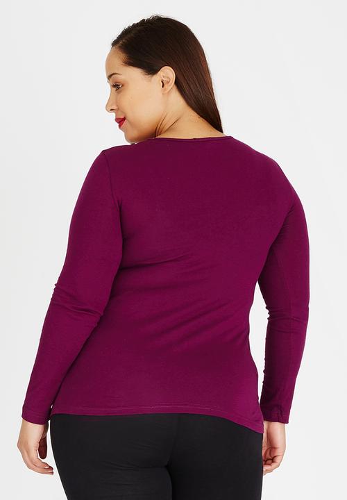 STYLE REPUBLIC PLUS - Ballerina Fitted T Dark Purple