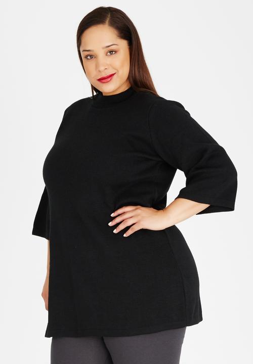 STYLE REPUBLIC PLUS - Jersey Tunic Black