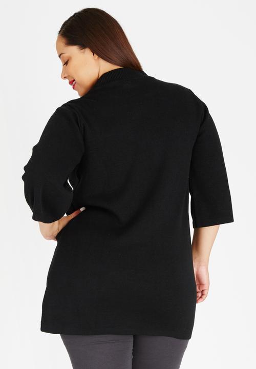 STYLE REPUBLIC PLUS - Jersey Tunic Black