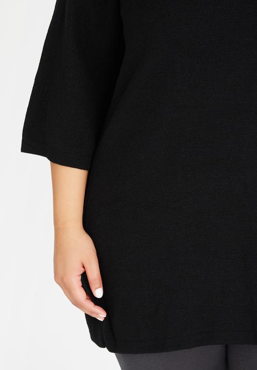 STYLE REPUBLIC PLUS - Jersey Tunic Black