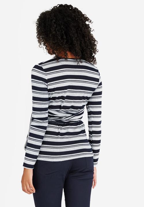 Cherry Melon - Stripe Ballerina Wrap Grey Melange