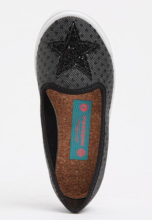 Molekinha - Slip-on Sneaker with Star Detail Black