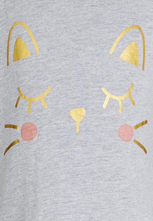 Pop Candy - Girls Printed Tee Grey