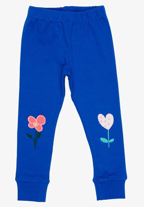 Pop Candy - Sweat Pants with Applique Detail Blue