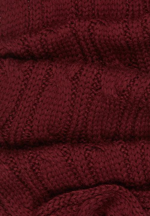 Rebel Republic - Cable Knit Scarf Dark Red