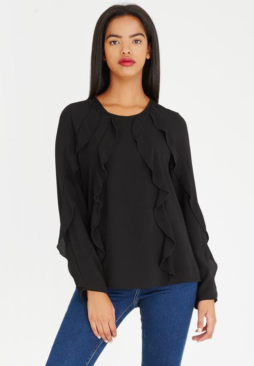 edit - Frill Blouse Black