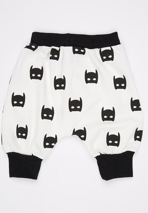 Pop Candy - Printed Harem Pants Black and White