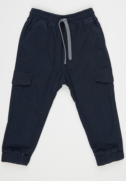 Pop Candy - Cargo Jogger Pants Navy
