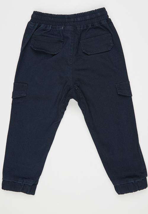 Pop Candy - Cargo Jogger Pants Navy
