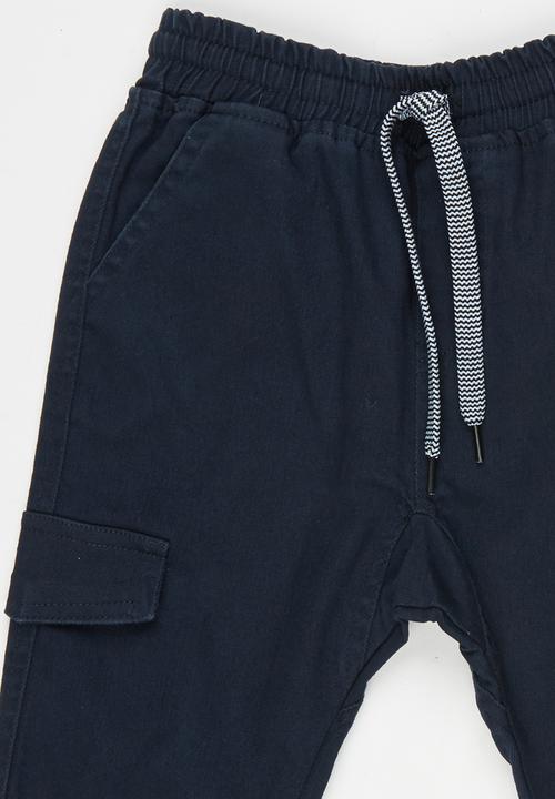 Pop Candy - Cargo Jogger Pants Navy
