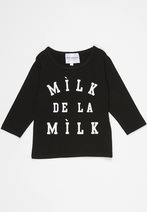 Pop Candy - Printed L/S Tee Black and White