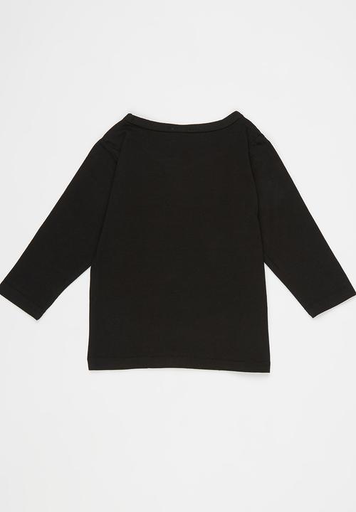Pop Candy - Printed L/S Tee Black and White