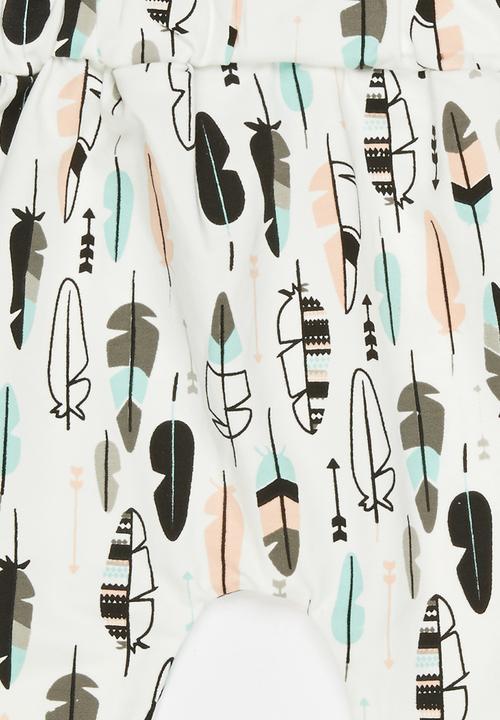 Pop Candy - Printed Leggings (Feathers) Multi-colour