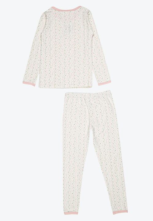 Pop Candy - Girls  PJ Set White
