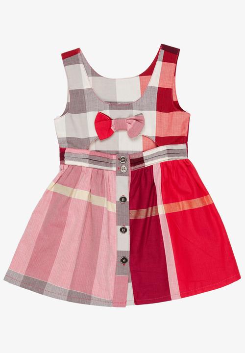 Pop Candy - Check Dress Mid Pink