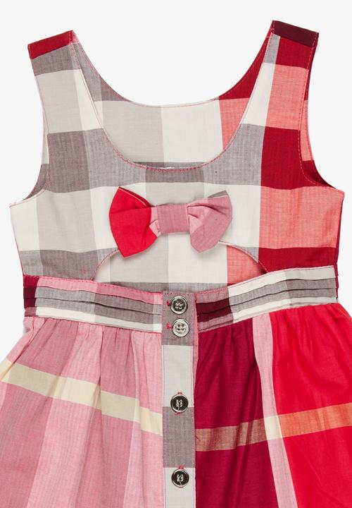 Pop Candy - Check Dress Mid Pink
